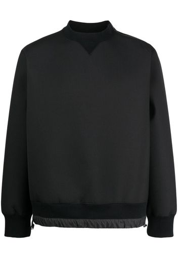 sacai crew-neck long-sleeve sweatshirt - Schwarz