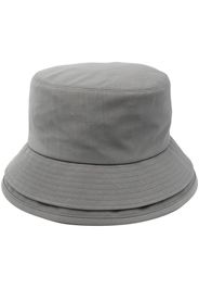 sacai layered-brim wool bucket hat - Grün