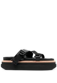 sacai buckle-strap slides - Schwarz