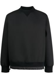 sacai crew-neck long-sleeve sweatshirt - Schwarz