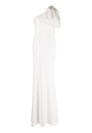 Sachin & Babi Aubrey one-shoulder gown - Weiß