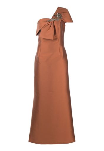 Sachin & Babi satin Ines gown - Orange