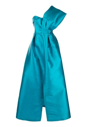 Sachin & Babi satin sash Clarissa gown - Blau