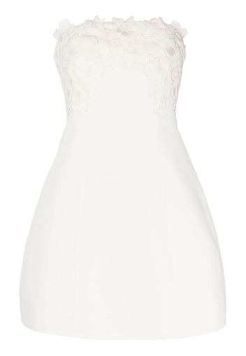 Sachin & Babi Alana floral-appliqué mini dress - Weiß