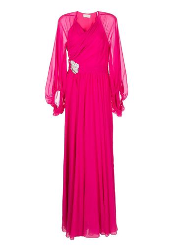 Sachin & Babi Amata crystal-embellished georgette gown - Rosa