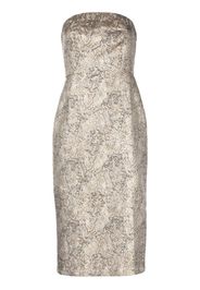 Sachin & Babi Isa gilded jacquard midi dress - Gold