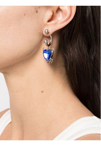 SafSafu Diablo heart-pendant earring - Silber