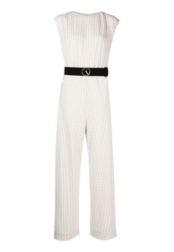 Saiid Kobeisy Kurzärmeliger Jumpsuit - Weiß