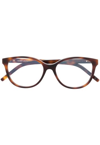 Saint Laurent Eyewear tortoiseshell cat-eye glasses - Braun