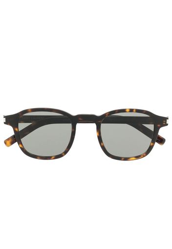 Saint Laurent Eyewear Runde Sonnenbrille in Schildpattoptik - Braun