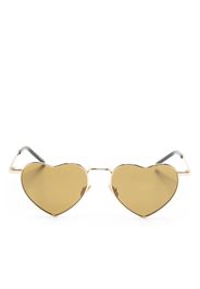 Saint Laurent Eyewear Loulou heart-frame sunglasses - Gold