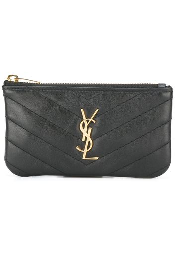 Saint Laurent Münztäschchen mit Monogramm - Schwarz