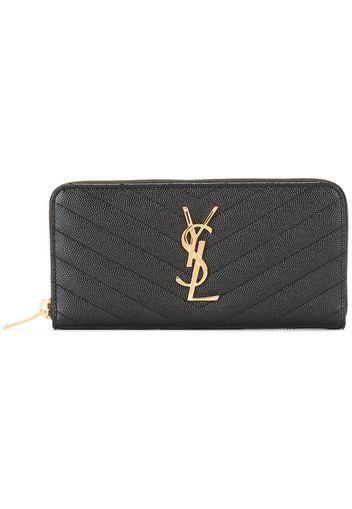 Saint Laurent 'Monogram' Portemonnaie - Schwarz