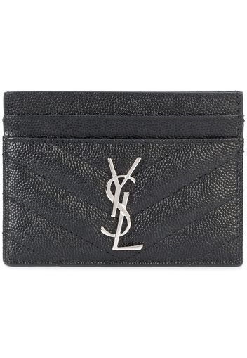 Saint Laurent Kartenetui mit Logo-Schild - Schwarz