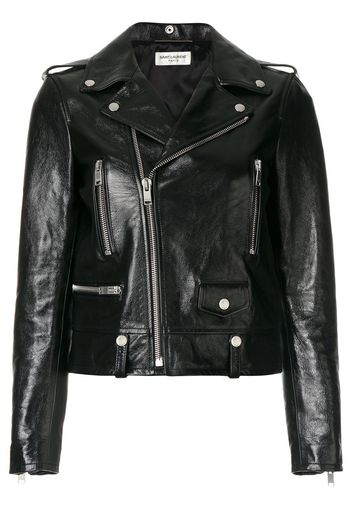 Saint Laurent Klassische Bikerjacke - Schwarz