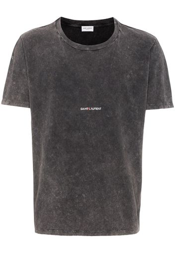 Saint Laurent T-Shirt mit Logo-Print - Schwarz