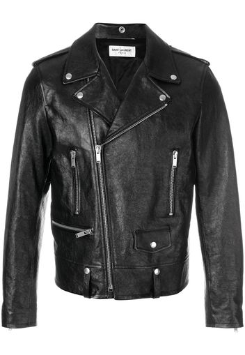 Saint Laurent Klassische Bikerjacke - Schwarz