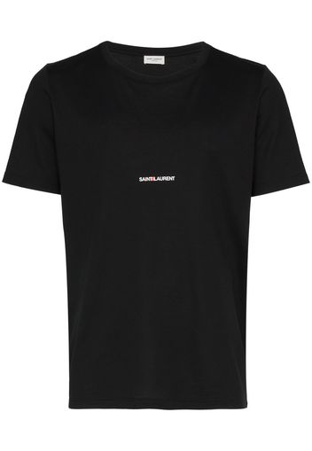 Saint Laurent T-Shirt mit Logo-Print - Schwarz