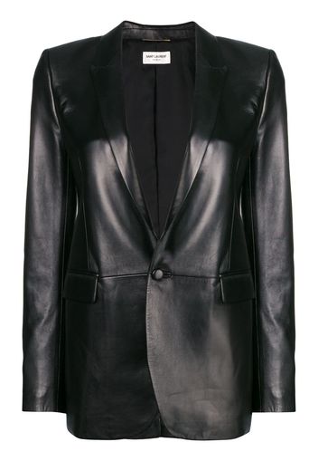 Saint Laurent Blazer aus Leder - Schwarz