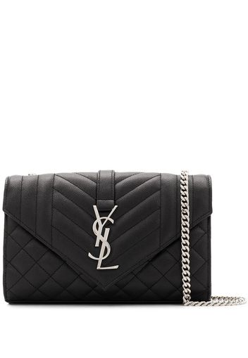 Saint Laurent 'Monogramm' Schultertasche - Schwarz