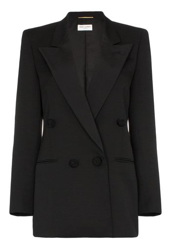 Saint Laurent Doppelreihiger Smoking-Blazer - Schwarz