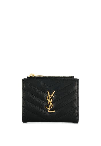 Saint Laurent Kartenetui mit Logo-Schild - Schwarz