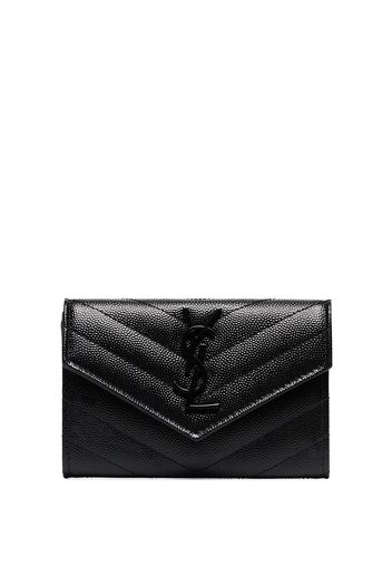 Saint Laurent 'Monogram' Portemonnaie - Schwarz