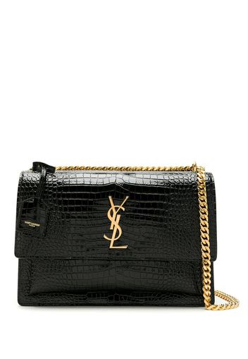 Saint Laurent Mittelgroße 'Sunset' Schultertasche - Schwarz