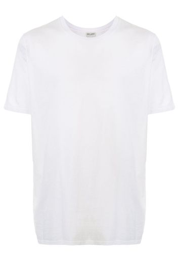 Saint Laurent T-Shirt mit rundem Ausschnitt - Weiß