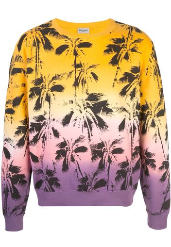 Saint Laurent Sweatshirt mit Palmen-Print - Mehrfarbig