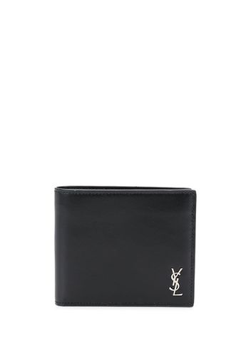 Saint Laurent Portemonnaie mit Logo-Schild - Schwarz