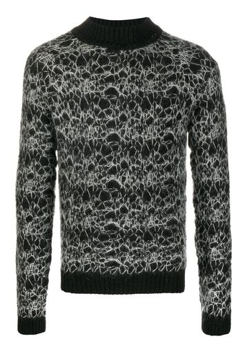 Saint Laurent Pullover mit Strickmuster - Schwarz