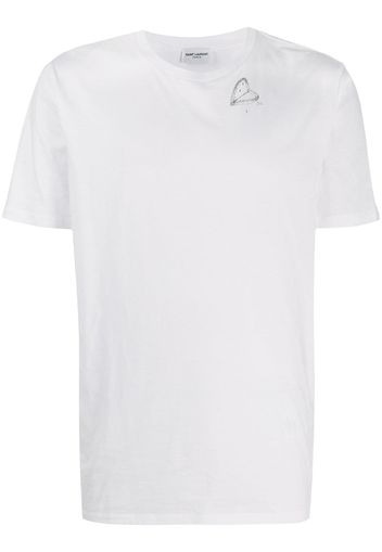 Saint Laurent T-Shirt mit Illustration - Weiß