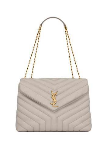 Saint Laurent Mittelgroße Loulou Schultertasche - Nude