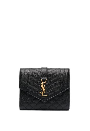 Saint Laurent Gefaltetes Portemonnaie - Schwarz