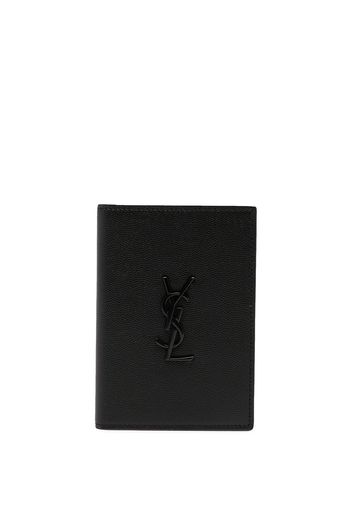 Saint Laurent Monogram Pass-Etui - Schwarz