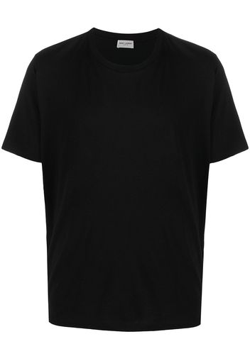 Saint Laurent T-Shirt mit rundem Ausschnitt - Schwarz