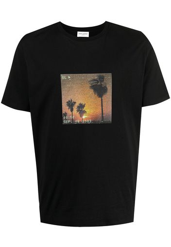 Saint Laurent VHS Sunset T-Shirt - Schwarz