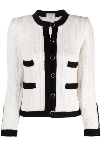 Saint Laurent Cardigan mit Knöpfen - Nude