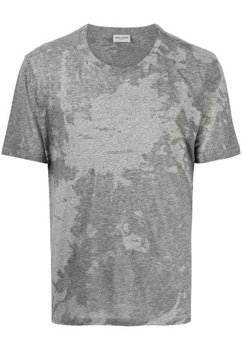 Saint Laurent T-Shirt mit Batik-Print - Grau