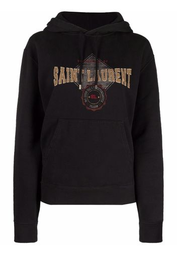 Saint Laurent Empiecement Hoodie - Schwarz