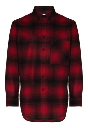 Saint Laurent SLP OVERSIZED RED BLK CHK LS SHT MLTI - Rot