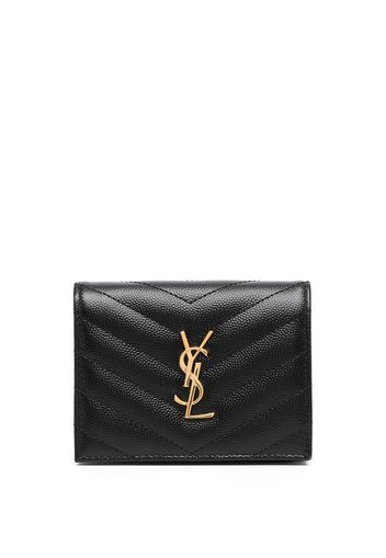 Saint Laurent Kartenetui mit Logo-Schild - Schwarz