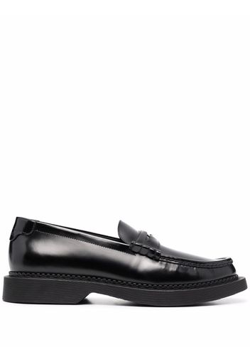 Saint Laurent Teddy Penny leather loafers - Schwarz