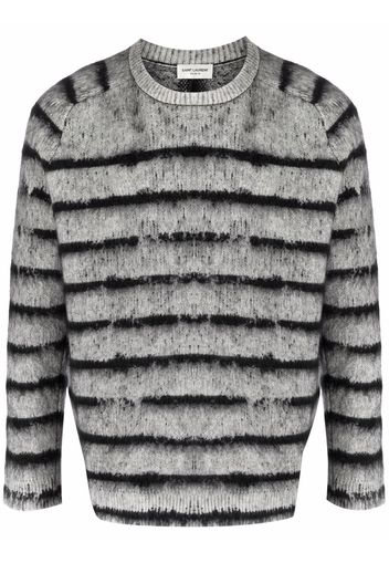 Saint Laurent Gestrickter Pullover - Grau