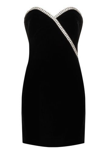 Saint Laurent Minikleid mit Kristallen - Schwarz