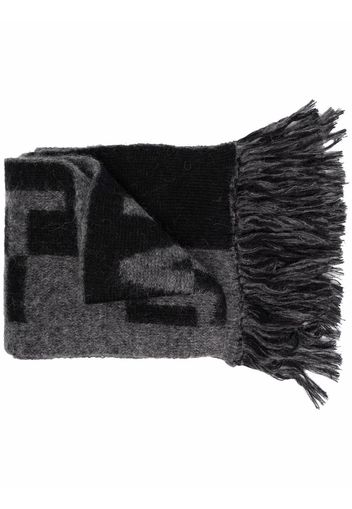 Saint Laurent logo-print scarf - Schwarz