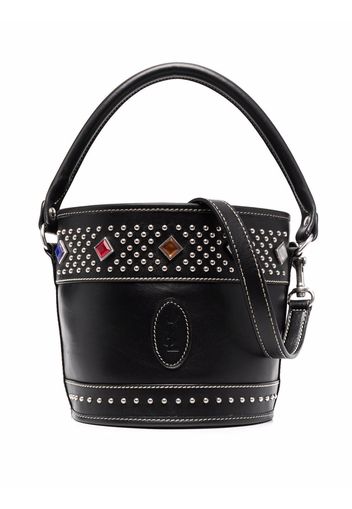 Saint Laurent Bahia studded leather bucket bag - Schwarz