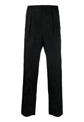 Saint Laurent Hose mit Paisley-Jacquardmuster - Schwarz