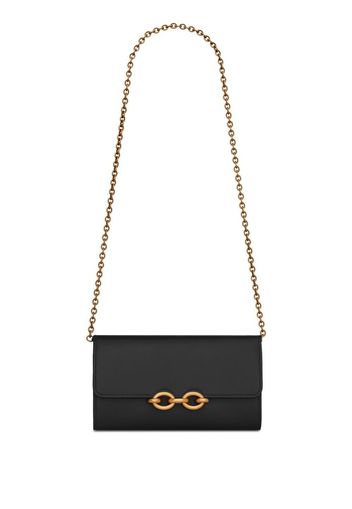 Saint Laurent Le Maillon leather wallet on chain - Schwarz